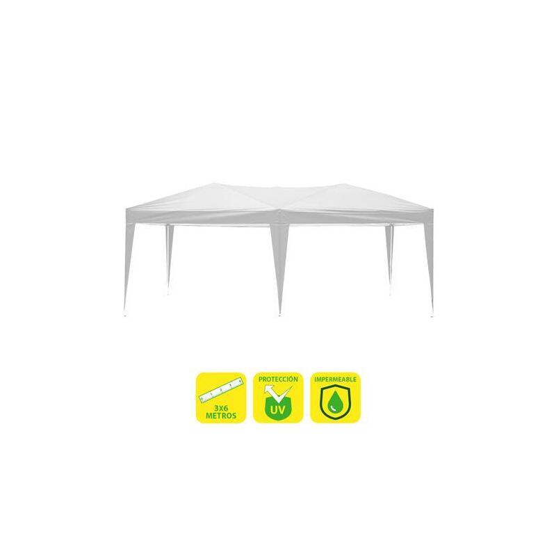 Sungarden carpa plegable acero 3x6m – blanco