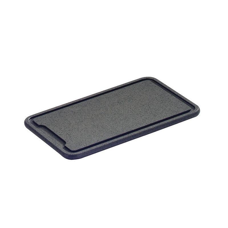 Tabla de trinchar zassenhaus de plastico gris oscuro 36x23x1,5cm