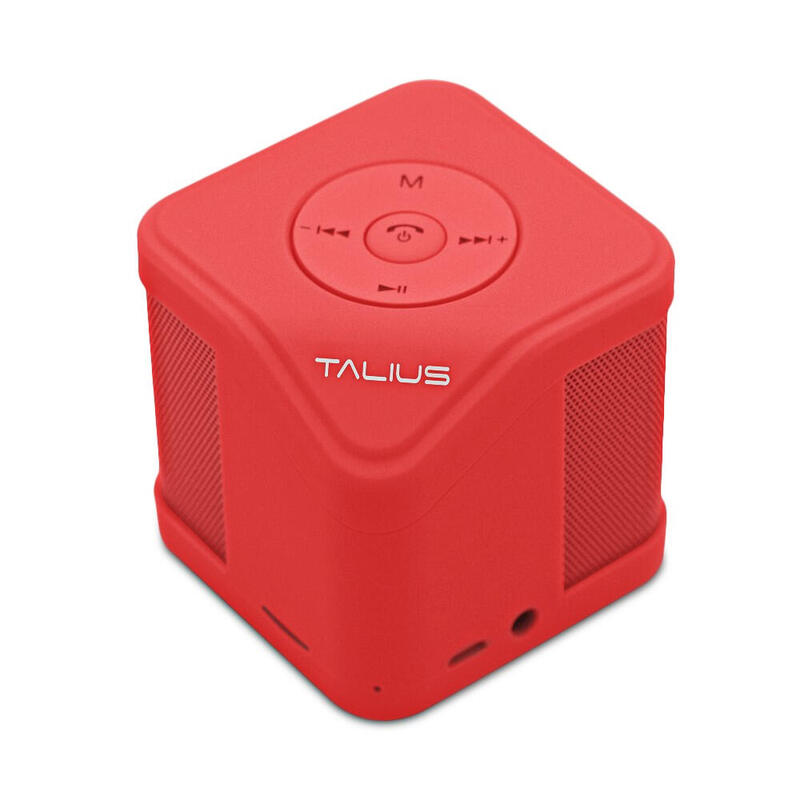Talius altavoz cube 3w fm/sd  bluetooth red