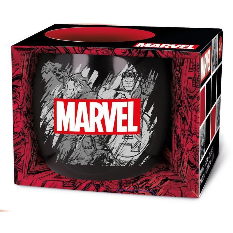 Taza cerÁmica globe 380ml marvel pattern (caja regalo)
