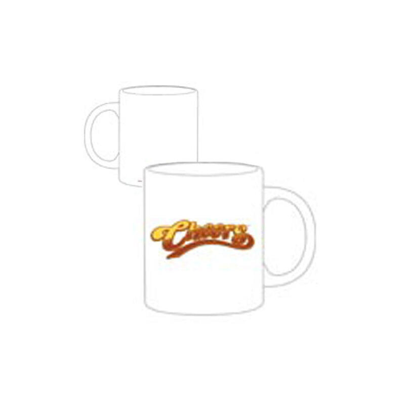 Taza cheers logo taza blanca ceramica cheers