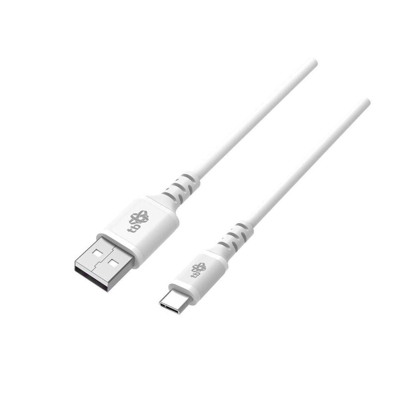 !tb cable usb-usb c      2m silicone blanco