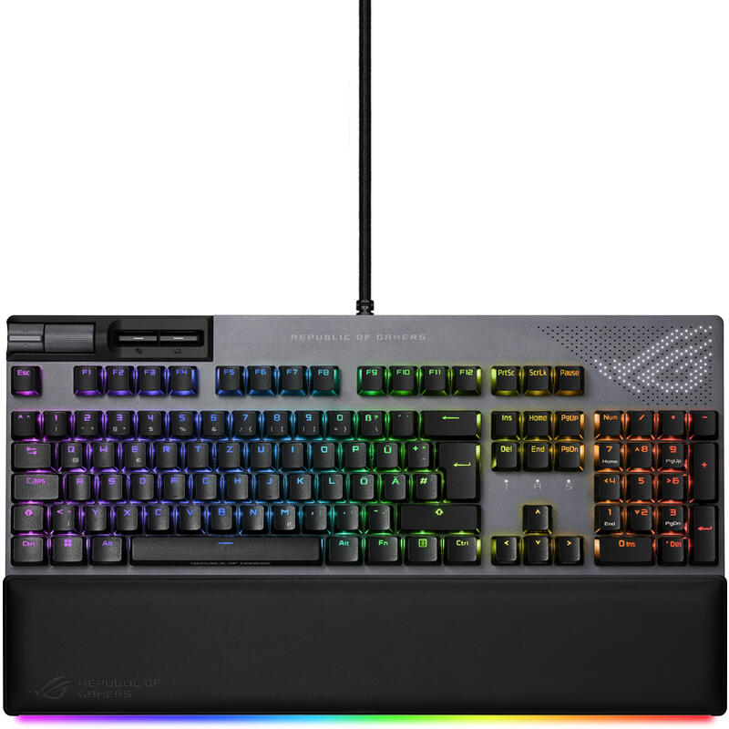 Teclado alemán asus rog strix flare ii animate usb qwertz negro