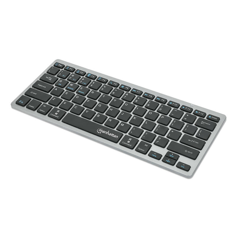 Teclado aleman manhattan 180559 oficina rf wireless + bluetooth negro, gris