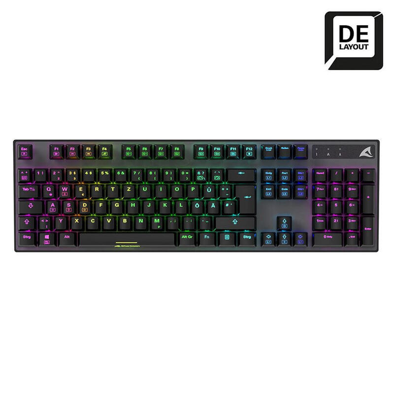 Teclado alemán sharkoon skiller sgk20, gaming 4044951037766