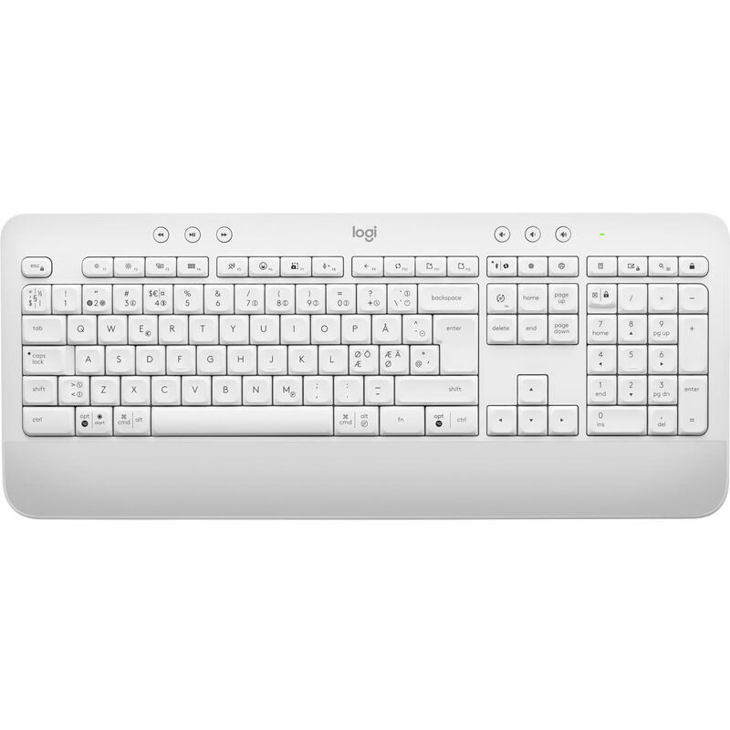Teclado danÉs logitech signature k650 rf wireless + bluetooth qwerty danÉs, finlandÉs, noruego, sueco blanco