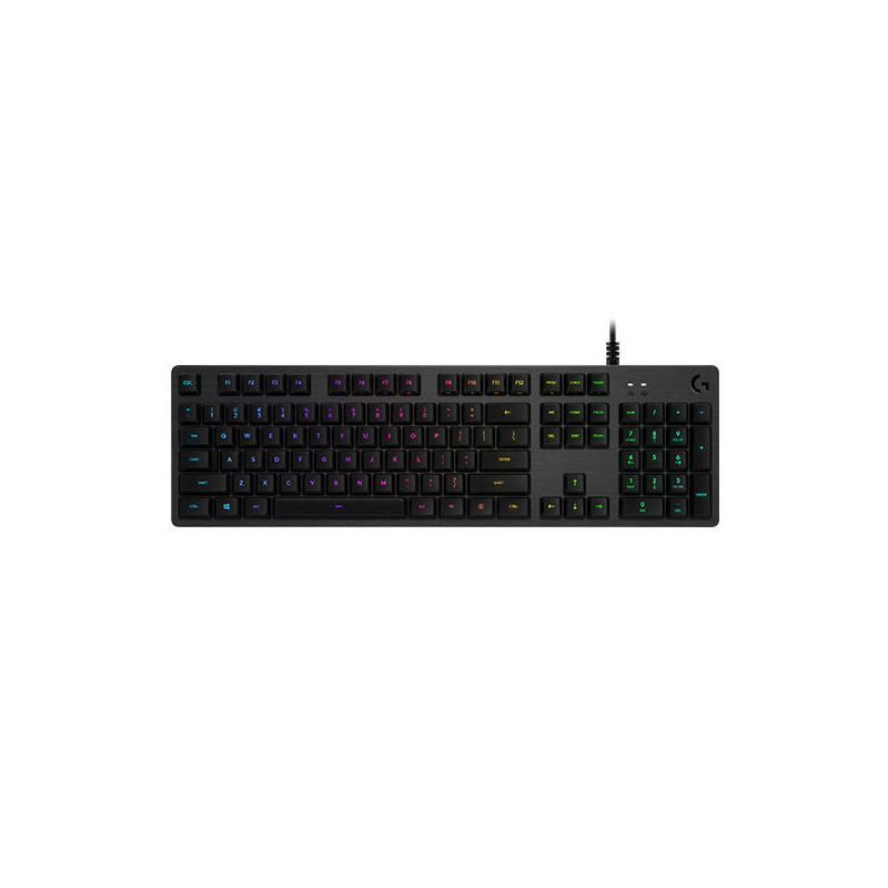 Teclado español logitech g g512 carbon lightsync rgb mechanical gaming gx brown switches usb qwerty carbono