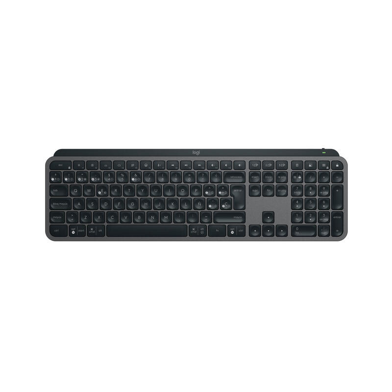 Teclado español logitech mx keys s rf wireless + bluetooth qwerty grafito 920-011577