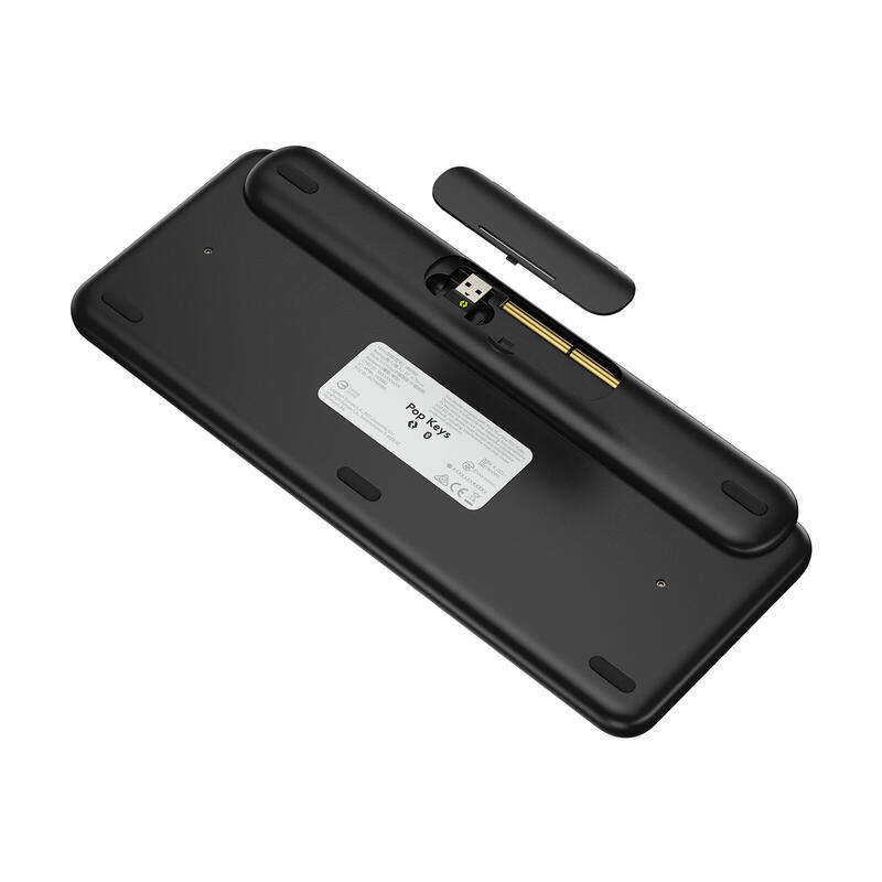 Teclado español logitech pop keys wireless emoji keys rf wireless + bluetooth qwerty negro, gris, amarillo