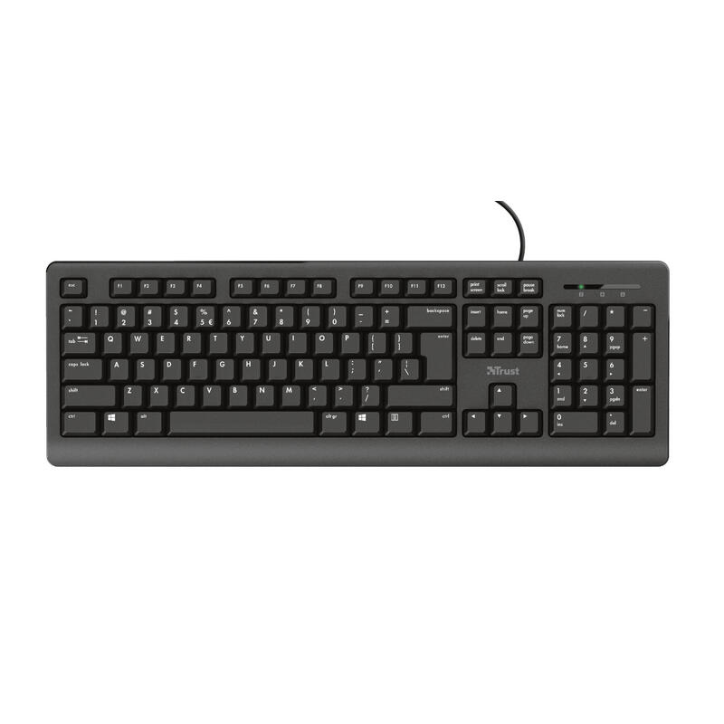 Teclado espaÑol trust primo usb teclas silenciosas negro 23883