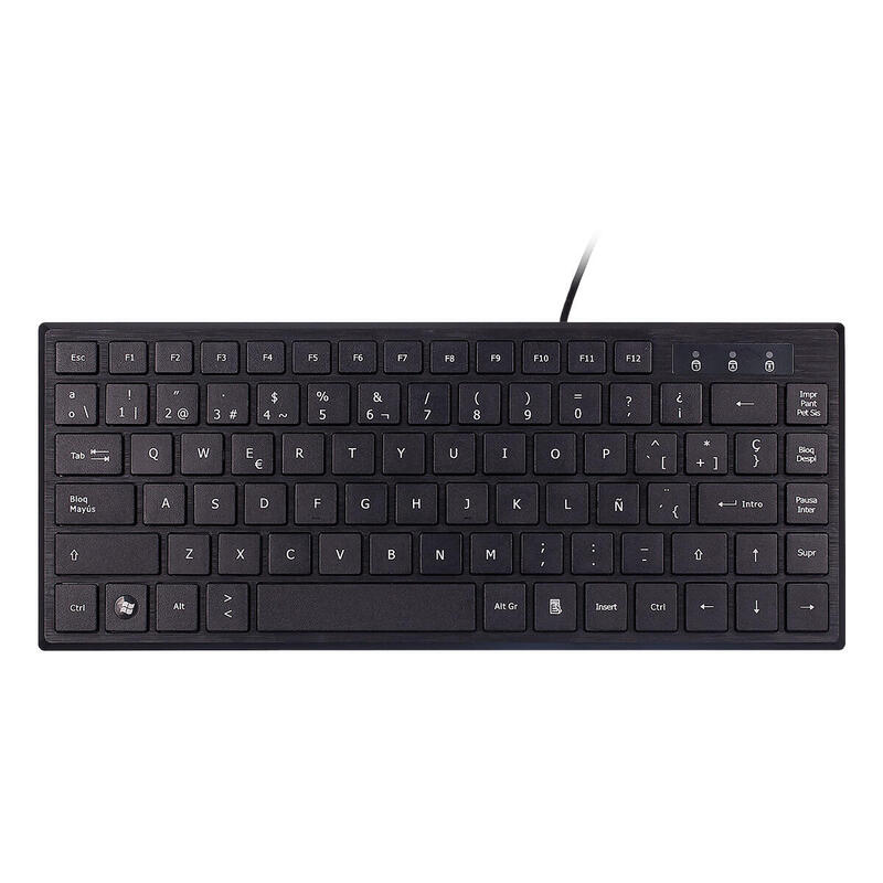 Teclado español unykach kb 302 mini – usb qwerty negro