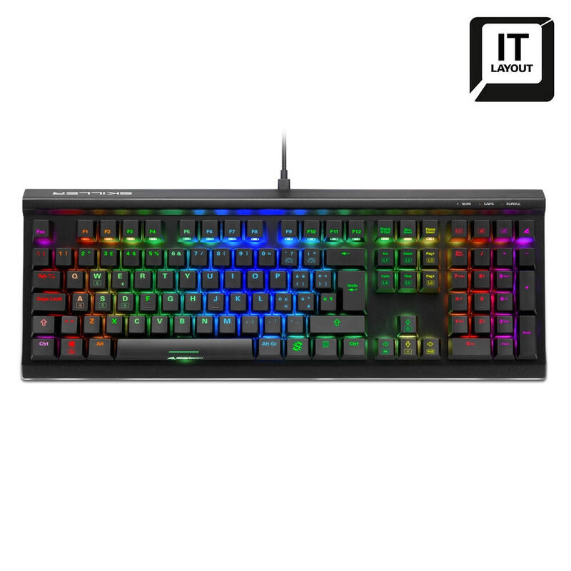 Teclado gaming (italiano) sharkoon skiller sgk60 mecanico brown