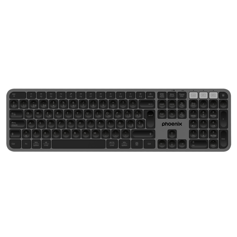 Teclado inalÁmbrico multidispositivo phoenix k300 blueooth dual y 2.4ghz