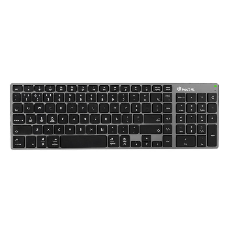 Teclado inalÁmbrico por bluetooth ngs fortune-bt gris