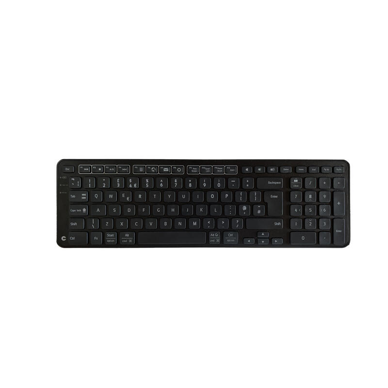 Teclado inglés contour design balance rf inalámbrica + usb qwerty  reino unido negro