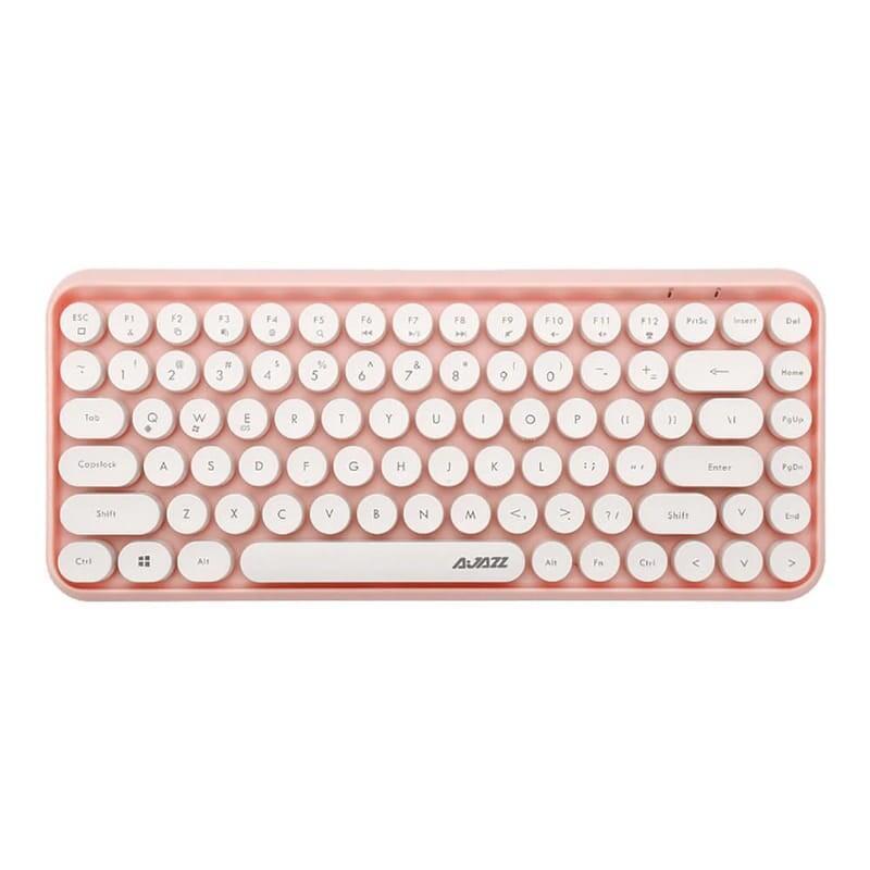 Teclado ingles  inalÁmbrico membrana  ajazz 308i rosa