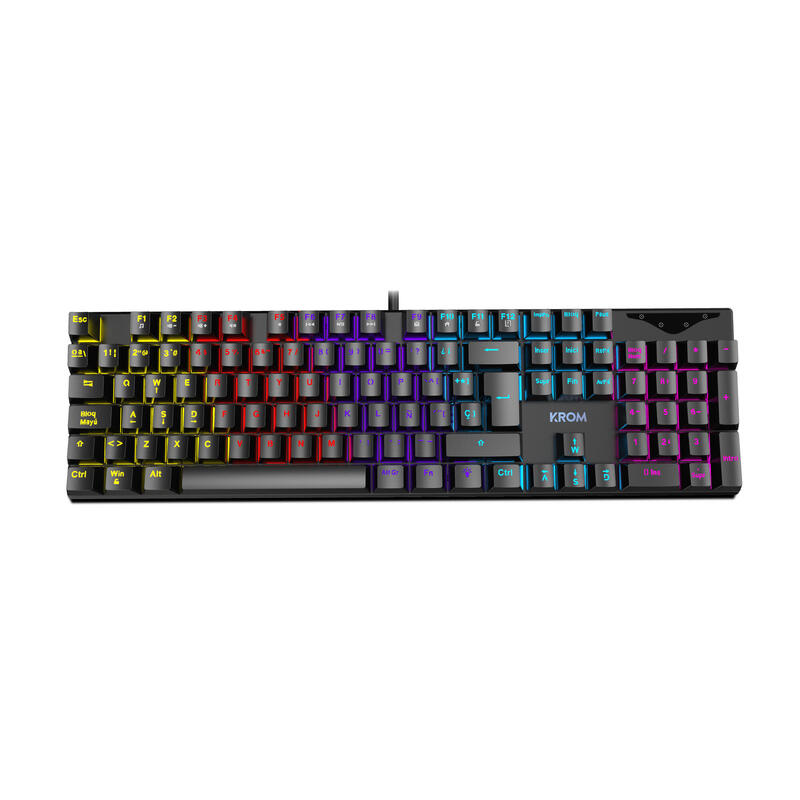 Teclado ingles krom kasic gaming usb mecanico iluminacion rgb antighosting