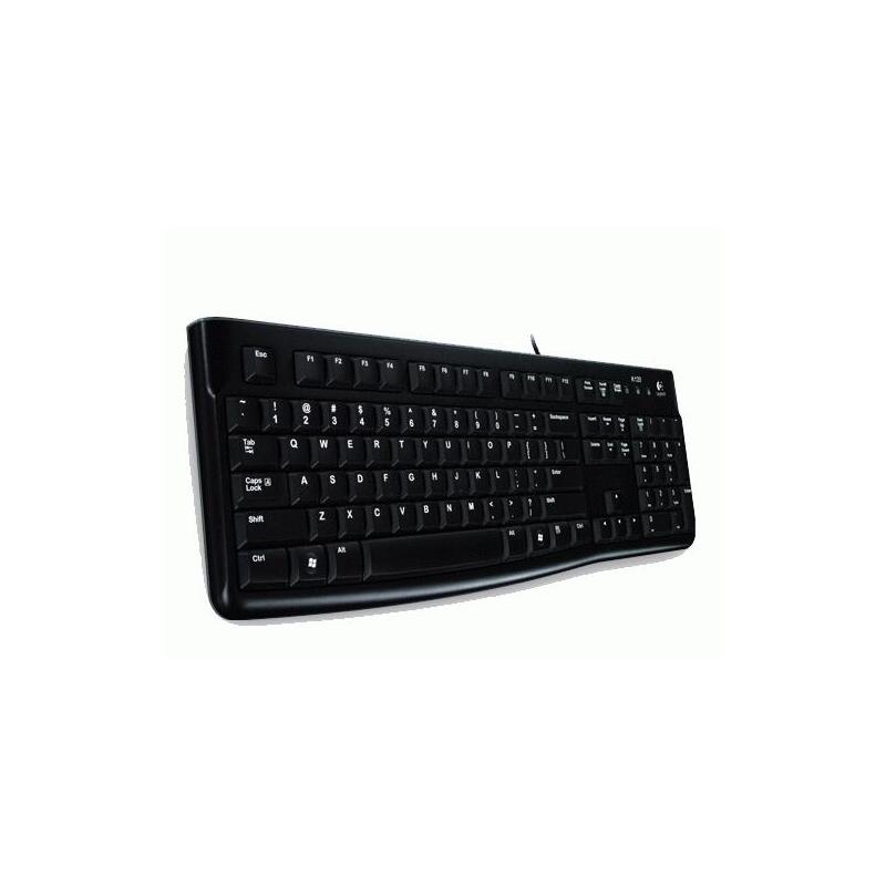 Teclado ingles logitech k120, us usb qwerty eer internacional negro