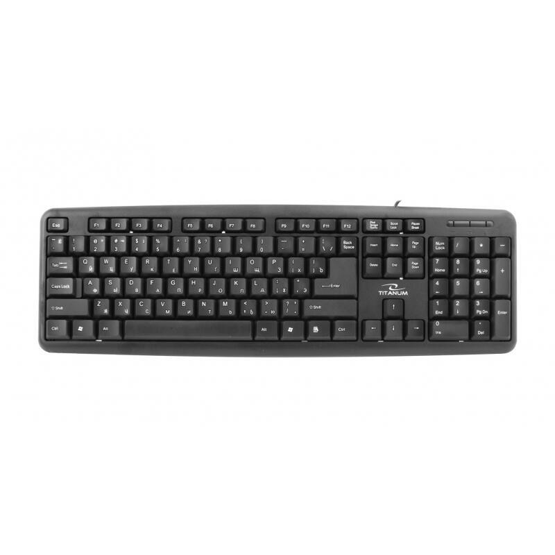 Teclado inglés, ruso esperanza tkr101 usb qwerty negro