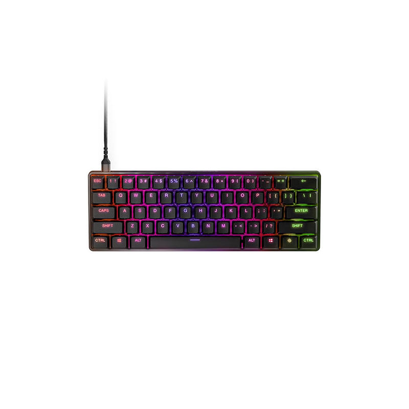 Teclado inglés steelseries apex 9 mini teclado usb qwerty inglés de ee. uu. negro