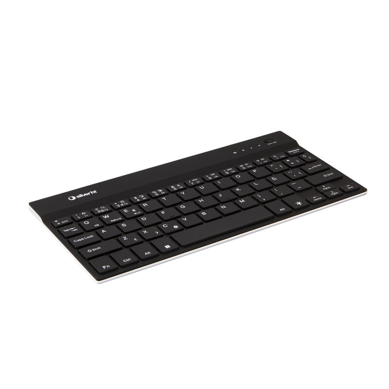 Teclado silver ht inalambrico bt v3.0 mini backlit (win and ios smarttv) negro