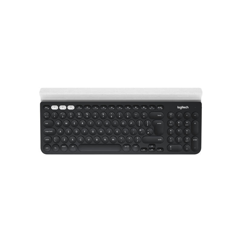 Teclado suizo logitech k780 multi-device wireless rf wireless + bluetooth qwertz gris, blanco