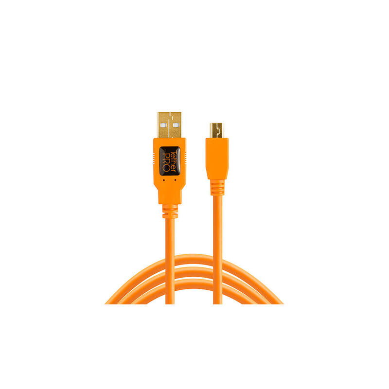 Tether tools cu5451 cable usb 4,6 m 2.0 usb a mini-usb b naranja