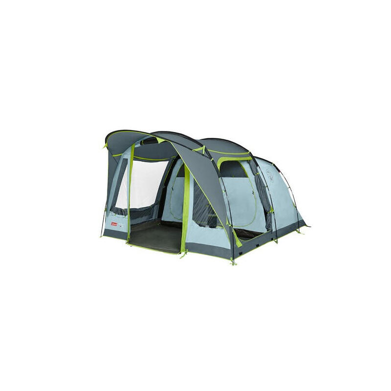 Tienda tÚnel familiar coleman meadowood 4 blackout gris claro/verde claro, con dosel