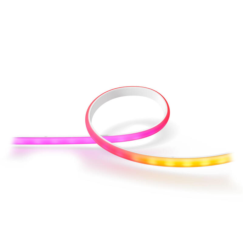 Tira led inteligente philips hue gradient lightstrip 2m blanco y color rgb 2000-6500 k precisa philips hue bridge