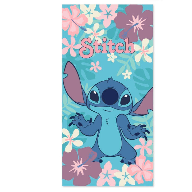 Toalla flowers stitch disney algodon