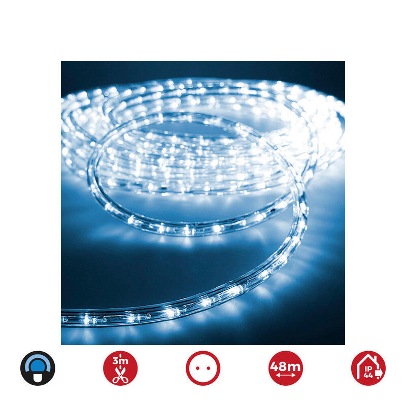 Tuboflexiled led 2 vias multifunciÓn 48m. 36 leds/m azul (ip44 interior-exterior)