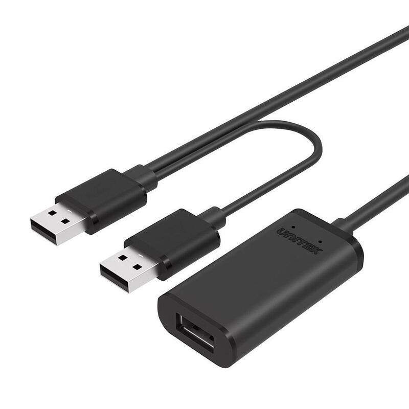 Unitek cable usb 2.0 active extension, 20m, y-279