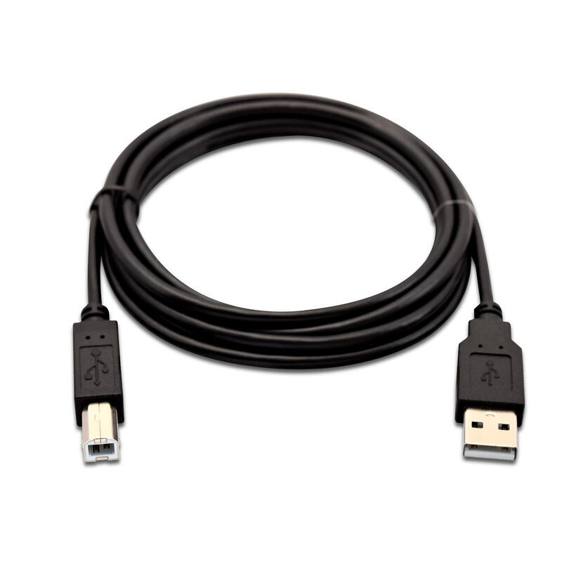 V7 cable usb negro usb 2.0 a macho a usb 2.0 b macho 2m 6.6ft, 2 m, usb a, usb b, 1.0, 480 mbit/s, negro