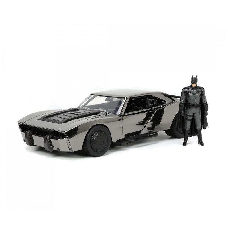 Vehiculo batmobile + figura batman metal batman dc comics 1:24