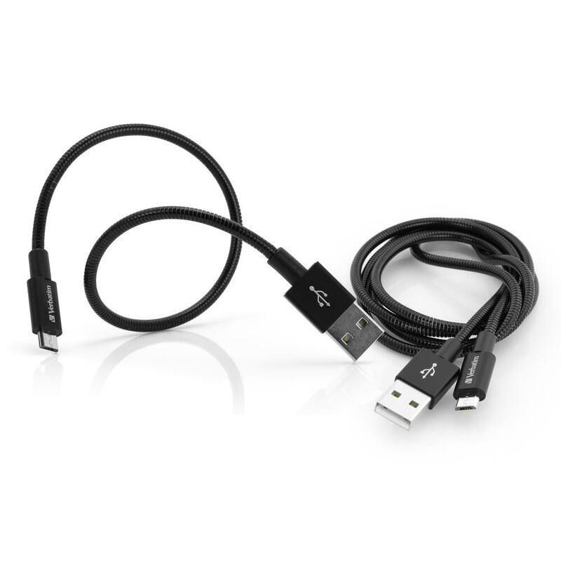 Verbatim micro usb – usb b 1x 100cm, 1x 30cm negro