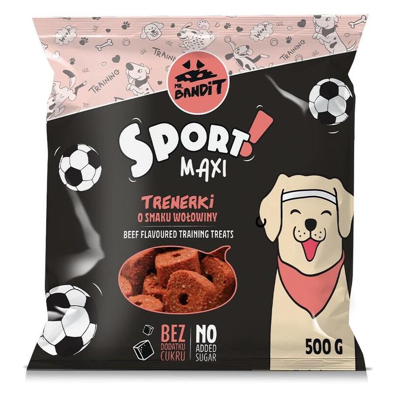Vet expert mr. bandit sport maxi trainers sabor a carne de vacuno – premio para perros – 500 g