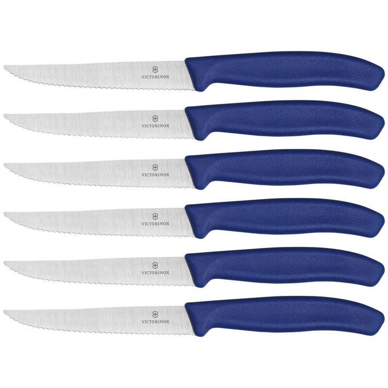 Victorinox swiss classic steak knife 6 tlg. blue cuchillo