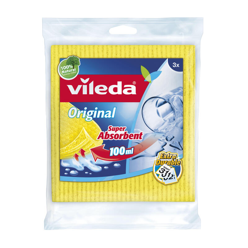 Vileda paÑo de esponja superabsorbente 3 piezas