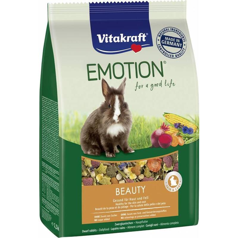Vitakraft emotion beauty – alimento seco para conejo – 600 g