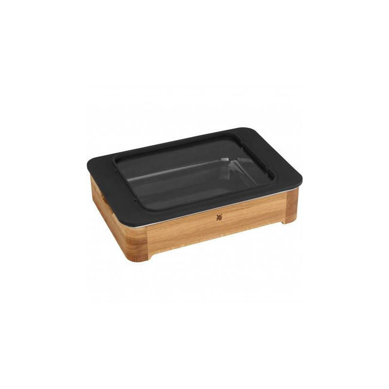 Wmf fusiontec rectangular cerÁmico, acero, madera cazuela para hornear