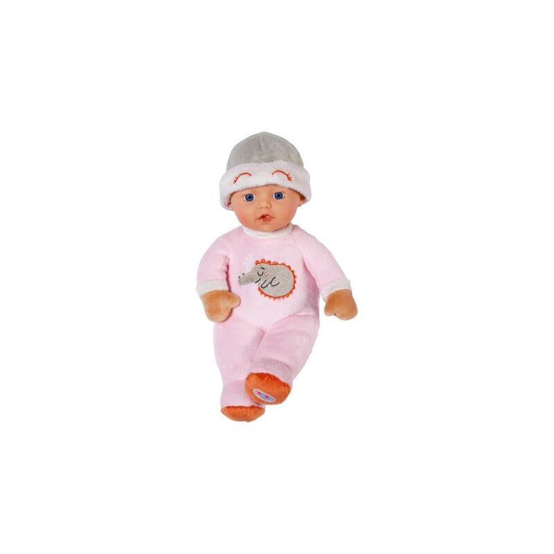 Zapf creation baby born® sleepy para bebÉs rosa 30cm, muÑeca rosa, con sonajero en el interior 837467
